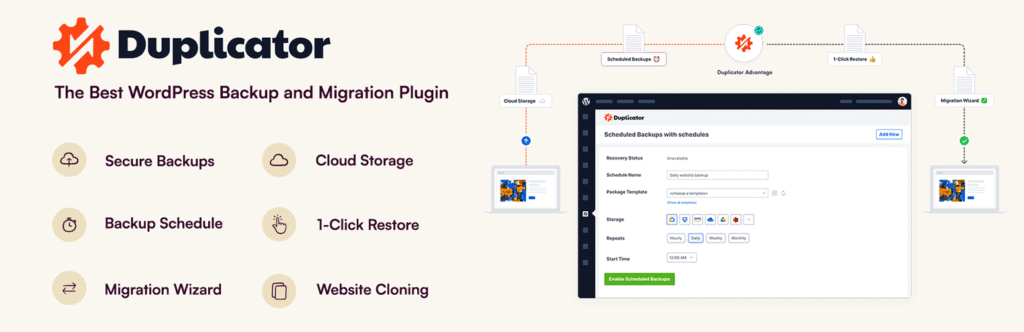 طريقة نقل موقعك من استضافة إلى أخرى بسهولة Duplicator